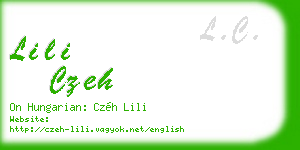 lili czeh business card