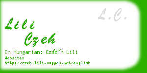 lili czeh business card